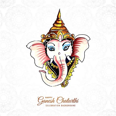 Free Vector Beautiful Lord Ganesha Watercolor For Ganesh Chaturthi