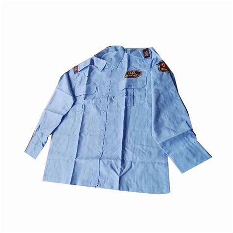 Loose Blue Men Poly Cotton Security Uniform Shirt For Office At Rs 500