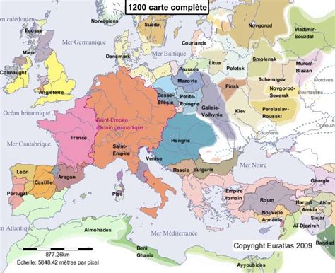 Euratlas Periodis Web Carte De Leurope En 1200 Historische Karten