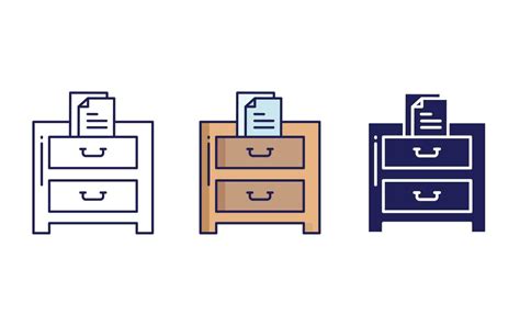 File Drawer Vector Icon 23179237 Vector Art At Vecteezy