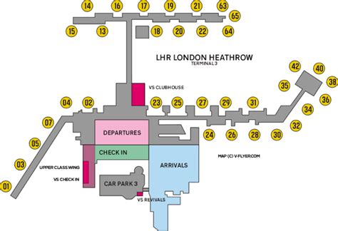 Terminal 3 London Heathrow Terminal Map