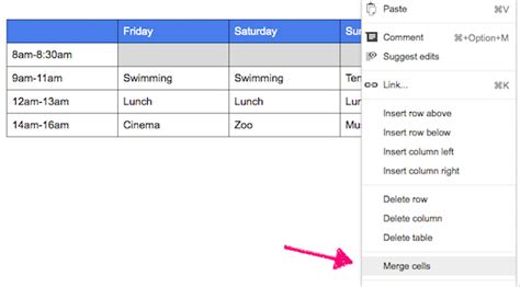 You create named ranges in google sheets by highlighting a range of cells and then selecting data. Merge Table Cells in Google Docs