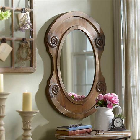 Free delivery and returns on ebay plus items for plus members. Rustic Natural Oval Framed Mirror, 25x36 in. | Kirklands