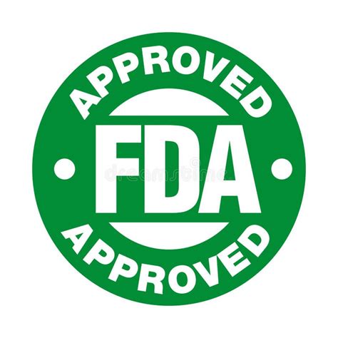 u s food and drug administration fda approved vector stamp stock vector illustration of