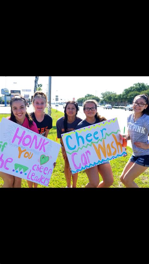 Cheerleader Car Wash Fundraiser