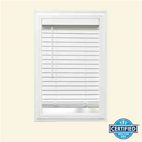 Home Decorators Collection White Cordless 2 In Faux Wood Blind 36 In