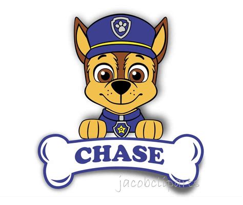 Chase Paw Patrol Paw Partol Cliparts Paw Patrol Png Paw Etsy