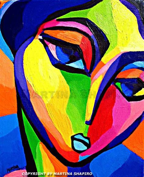 Art Deco Girl With Blue Lips Contemporary Modern Abstract