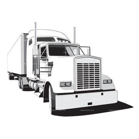 Flatbed Semi Truck Vector Free Clipart Clipart Me Image 39045