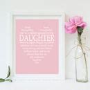Personalised Daughter Heart Print By Tillybob And Me