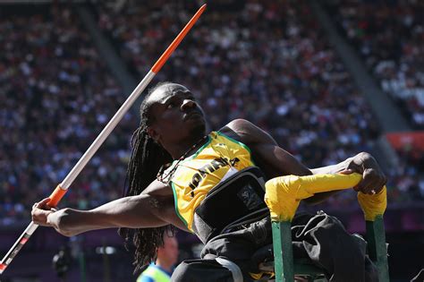 Alphanso Cunningham Of Jamaica Competes In The Mens Javelin Throw