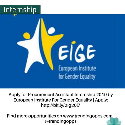 European Institute For Gender Equality Eige Internship 2019