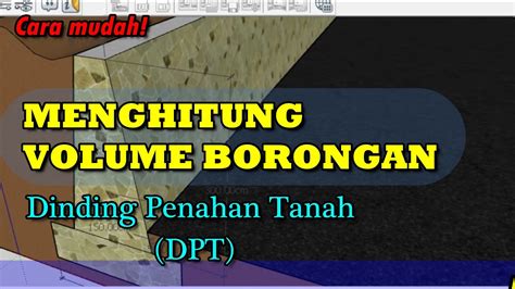 Cara Menghitung Volume Borongan Dinding Penahan Tanah Youtube