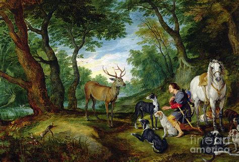The Vision of Saint Hubert Painting by Brueghel and Rubens - Fine Art ...