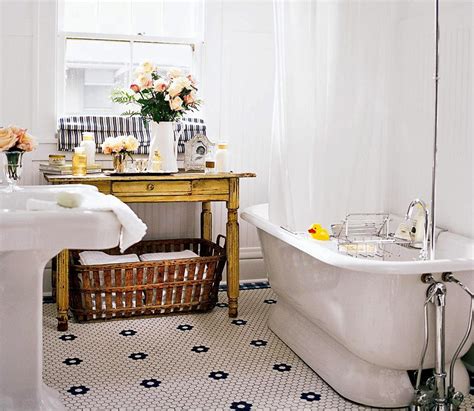 Modern bathroom design ideas include large windows, stone and wood structural and decorating elements that connect contemporary bathroom decor to the nature and. Vintage Style Bathroom Decorating Ideas & Tips
