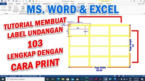 Tutorial Cara Membuat Label Undangan 103 Dengan Ms Word Youtube