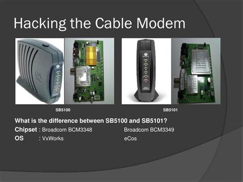 Ppt Hacking The Cable Modem Part 1 Powerpoint Presentation Free