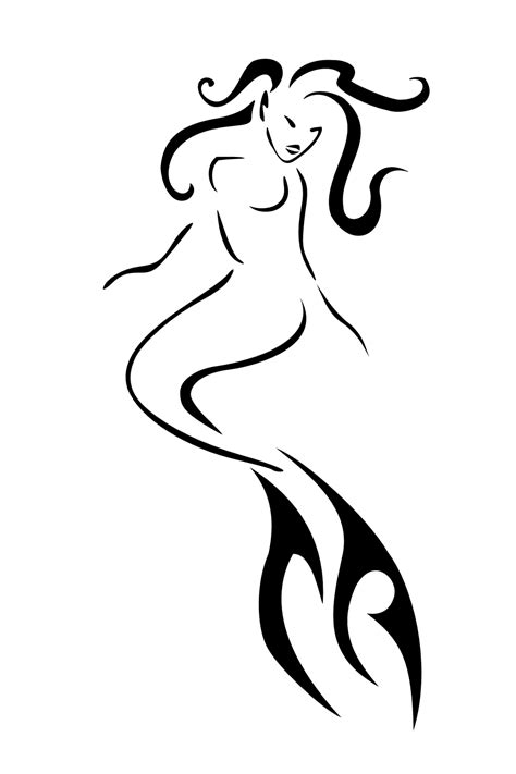 Mermaid Tribal Drawings Mermaid Drawings Mermaid Art Tattoo Drawings