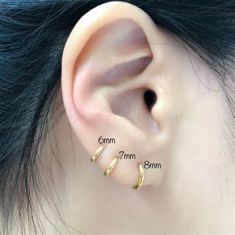 Tiny Thin Huggie Hoop Pair Earrings K Gold Dipped Etsy