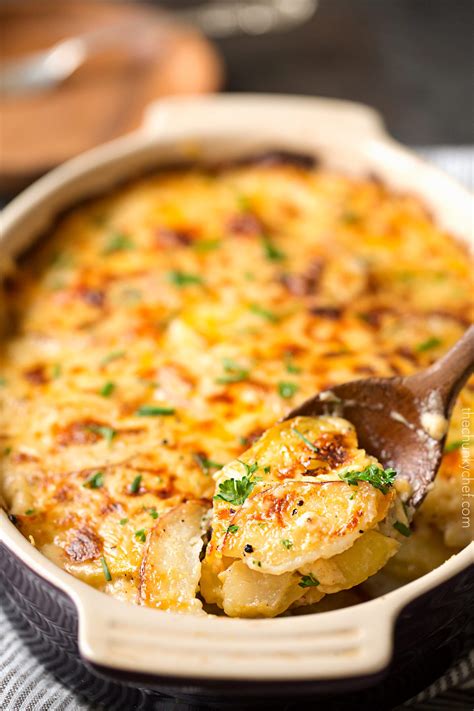 Three Cheese Scalloped Potatoes