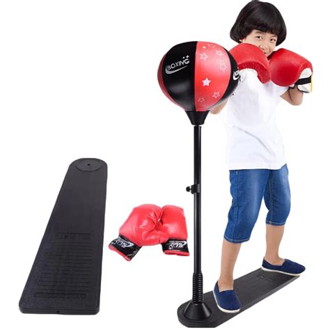Pu Removable Standing Boxing Speed Ball Adjustable Punch Pear With