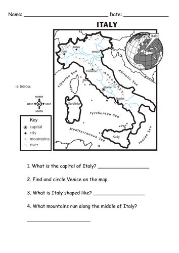 Italy Worksheet Teaching Resources Learning Italian Italy For Kids