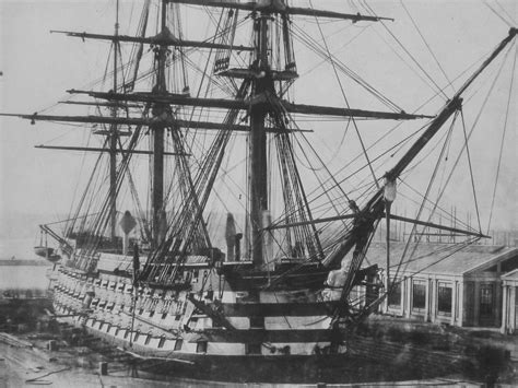 Steam Ship Of The Line Hms Duke Of Wellington Drydocked