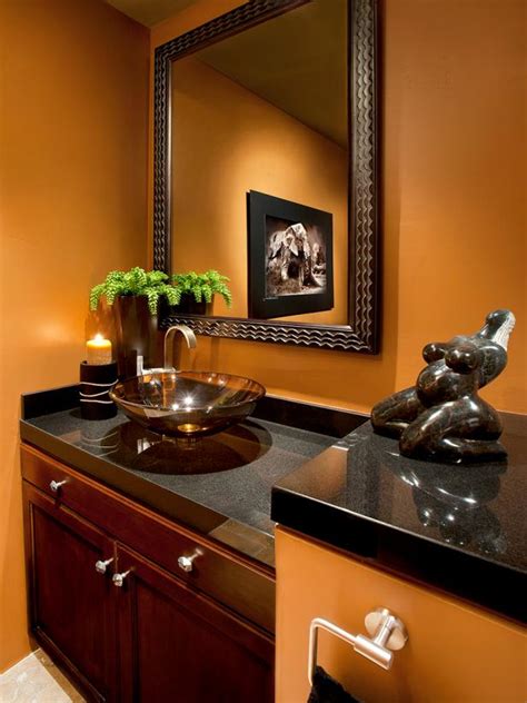 Bold Accents Make Large Statement In Neutral Powder Room