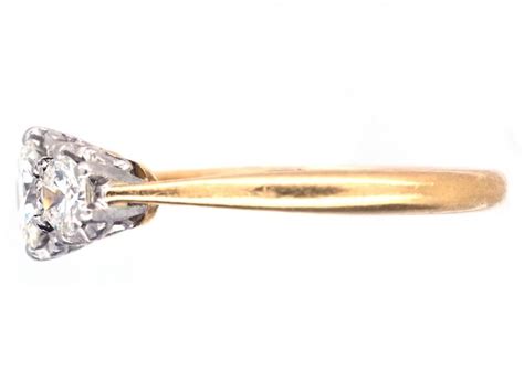 18ct Gold And Platinum Three Stone Diamond Ring 917g The Antique