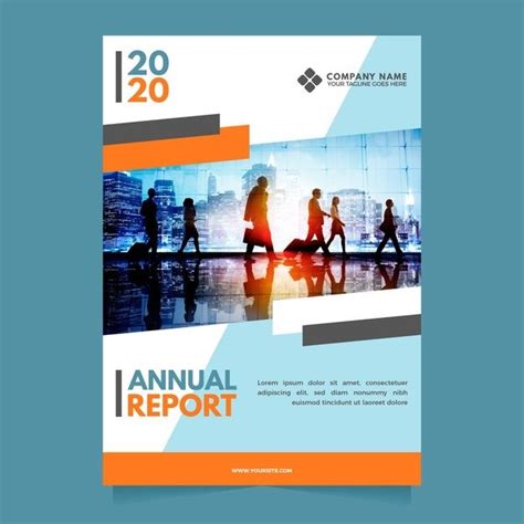 Download Abstract Annual Report Template With Photo for free in 2020 | Annual report, Cover page ...