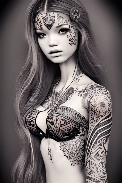 Tribal Tattoos Lingerie 4k · Creative Fabrica