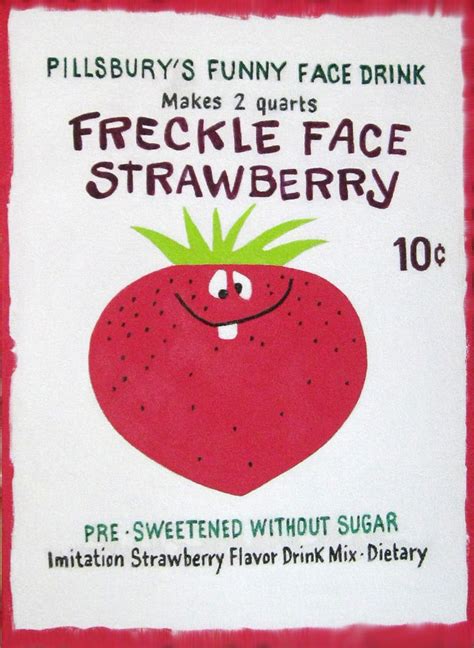 Freckle Face Strawberry Pillsbury Funny Face Drink Painting Etsy