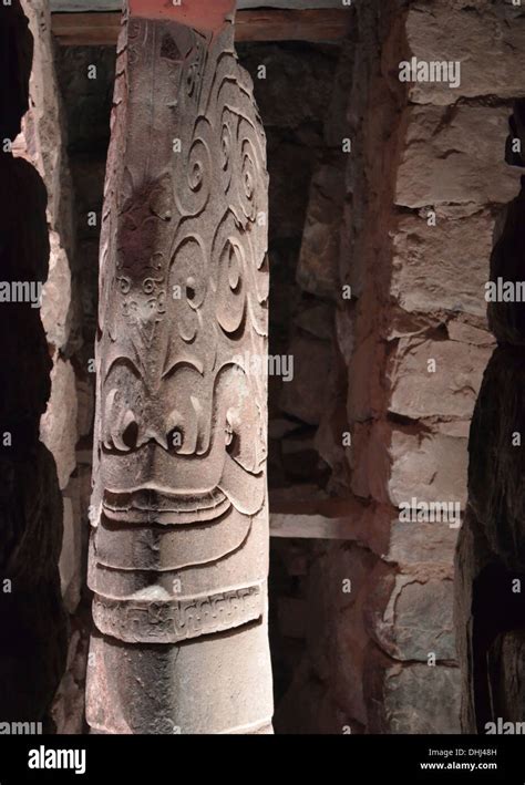 The Lanzon Monolith At Chavin De Huantar Archaeological Site Ancash
