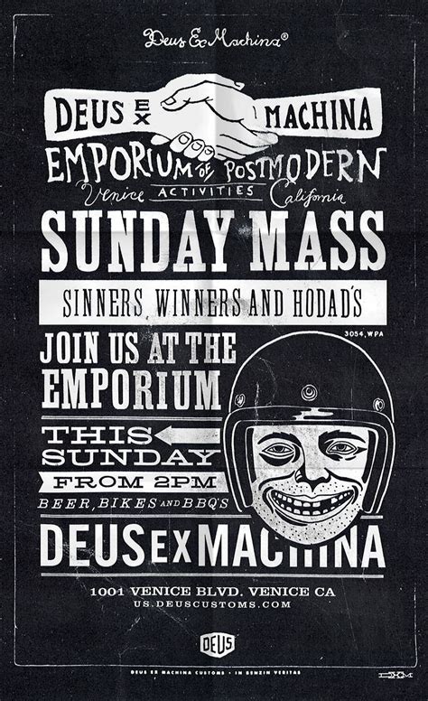 The Sunday Mass Graphic Design Brochure Typo Logo Deus Ex Machina
