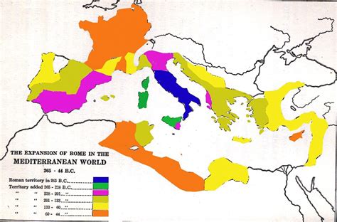 Roman Territory In 265 Bc Blue