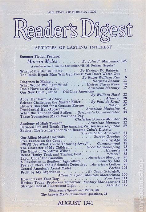 Readers Digest 1922 Readers Digest Comic Books