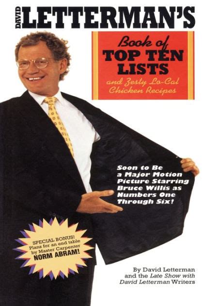 David Lettermans Book Top Ten By David Letterman David Letterman