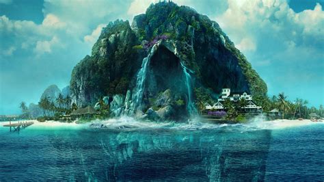 Hintergrundbilder Fantasy Island Insel Natur Haus B Ume Sch Del