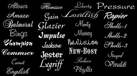 Uncial copperplate gothic blackletter roundhand italics (haha…) and of course…. Script Fonts | Sign writing, Sign fonts, Lettering fonts