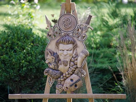 Norse God Loki Wood Carving丨wood Carved Viking Decor丨highly Etsy