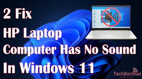 Hp Laptopcomputer Has No Sound In Windows 11 2 Fix How To Youtube
