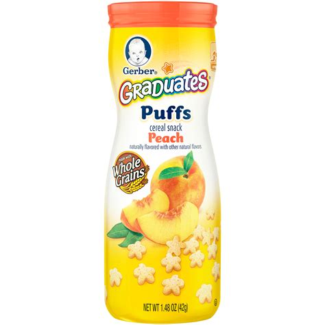 Gerber Peach Puffs Cereal Snack Baby Baby Food And Nutrition Foods