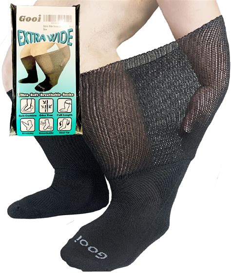 Buy Gooi Extra Wide Socks For Swollen Feet Soft Stretch Up To 30