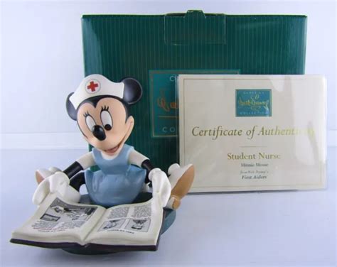 Disney Wdcc Student Minnie Minnie Mouse First Aiders Figurine W Box