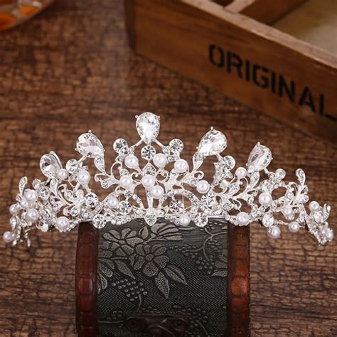 High Quality Crystal Pearl Tiaras And Crowns Wedding Hair Accessories