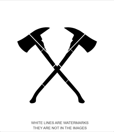 Axes Svg Crossed Axes Svg Firemens Axe Fire Dept Etsy