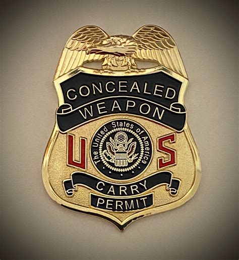 Concealed Weapon Badge with leather ID holder — Chaplain Badge