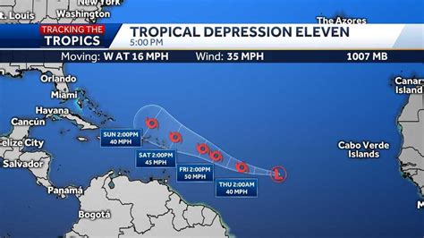 Tropical Depression 11 Forms In The Atlantic