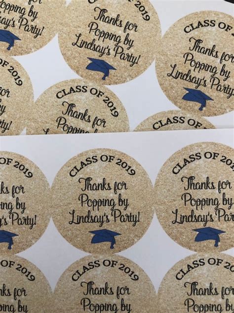 Thanks For Popping By Graduation Stickers Thanks For Popping Etsy
