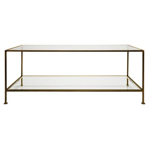 Fougera coffee table tables furniture decorus. Kemp Modern Classic 2 Tier Rectangular Glass Bronze Coffee ...